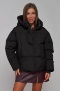 Купить Зимняя женская куртка модная с капюшоном черного цвета 52309Ch, фото 20