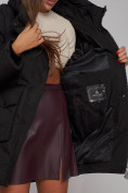 Купить Зимняя женская куртка модная с капюшоном черного цвета 52310Ch, фото 16