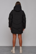 Купить Зимняя женская куртка модная с капюшоном черного цвета 52310Ch, фото 4