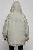 Купить Зимняя женская куртка модная с капюшоном салатового цвета 52311Sl, фото 10