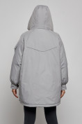 Купить Зимняя женская куртка модная с капюшоном серого цвета 52311Sr, фото 10