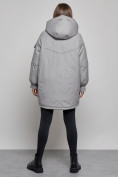 Купить Зимняя женская куртка модная с капюшоном серого цвета 52311Sr, фото 4