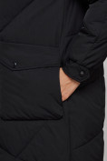 Купить Пальто утепленное молодежное зимнее женское черного цвета 52321Ch, фото 12