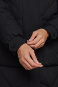 Купить Пальто утепленное молодежное зимнее женское черного цвета 52321Ch, фото 14