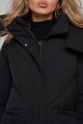 Купить Пальто утепленное молодежное зимнее женское черного цвета 52321Ch, фото 15