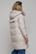 Купить Пальто утепленное молодежное зимнее женское светло-серого цвета 52321SS, фото 22