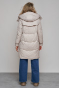 Купить Пальто утепленное молодежное зимнее женское светло-серого цвета 52321SS, фото 4