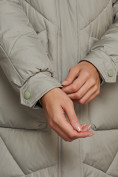 Купить Пальто утепленное молодежное зимнее женское светло-зеленого цвета 52321ZS, фото 14