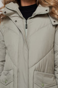 Купить Пальто утепленное молодежное зимнее женское светло-зеленого цвета 52321ZS, фото 15