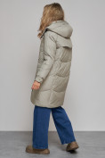 Купить Пальто утепленное молодежное зимнее женское светло-зеленого цвета 52321ZS, фото 23