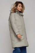 Купить Пальто утепленное молодежное зимнее женское светло-зеленого цвета 52321ZS, фото 24