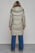 Купить Пальто утепленное молодежное зимнее женское светло-зеленого цвета 52321ZS, фото 4