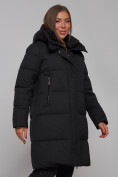 Купить Пальто утепленное молодежное зимнее женское черного цвета 52322Ch, фото 12