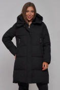 Купить Пальто утепленное молодежное зимнее женское черного цвета 52322Ch, фото 13