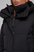 Купить Пальто утепленное молодежное зимнее женское черного цвета 52322Ch, фото 15