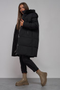 Купить Пальто утепленное молодежное зимнее женское черного цвета 52322Ch, фото 20