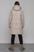 Купить Пальто утепленное молодежное зимнее женское светло-серого цвета 52322SS, фото 4