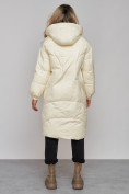 Купить Пальто утепленное молодежное зимнее женское бежевого цвета 52323B, фото 5