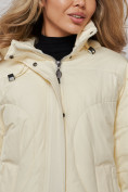 Купить Пальто утепленное молодежное зимнее женское бежевого цвета 52323B, фото 14