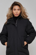 Купить Пальто утепленное молодежное зимнее женское черного цвета 52323Ch, фото 10