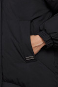 Купить Пальто утепленное молодежное зимнее женское черного цвета 52323Ch, фото 11