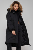 Купить Пальто утепленное молодежное зимнее женское черного цвета 52323Ch, фото 16