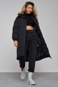 Купить Пальто утепленное молодежное зимнее женское черного цвета 52323Ch, фото 18