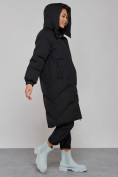 Купить Пальто утепленное молодежное зимнее женское черного цвета 52323Ch, фото 7