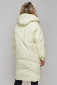Купить Пальто утепленное молодежное зимнее женское светло-желтого цвета 52323SJ, фото 10