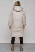 Купить Пальто утепленное молодежное зимнее женское светло-серого цвета 52323SS, фото 4