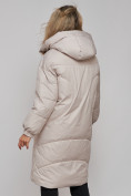 Купить Пальто утепленное молодежное зимнее женское светло-серого цвета 52323SS, фото 6