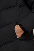 Купить Пальто утепленное молодежное зимнее женское черного цвета 52325Ch, фото 10