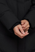 Купить Пальто утепленное молодежное зимнее женское черного цвета 52325Ch, фото 11