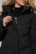Купить Пальто утепленное молодежное зимнее женское черного цвета 52325Ch, фото 12