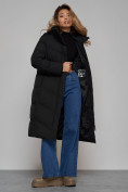 Купить Пальто утепленное молодежное зимнее женское черного цвета 52325Ch, фото 15