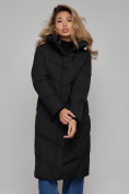 Купить Пальто утепленное молодежное зимнее женское черного цвета 52325Ch, фото 17