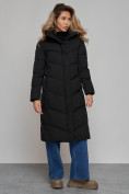 Купить Пальто утепленное молодежное зимнее женское черного цвета 52325Ch, фото 19