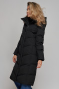 Купить Пальто утепленное молодежное зимнее женское черного цвета 52325Ch, фото 3