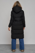 Купить Пальто утепленное молодежное зимнее женское черного цвета 52325Ch, фото 4