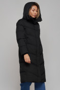 Купить Пальто утепленное молодежное зимнее женское черного цвета 52325Ch, фото 6