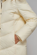 Купить Пальто утепленное молодежное зимнее женское светло-бежевого цвета 52325SB, фото 11