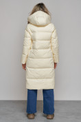 Купить Пальто утепленное молодежное зимнее женское светло-бежевого цвета 52325SB, фото 6