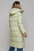 Купить Пальто утепленное молодежное зимнее женское светло-зеленого цвета 52325ZS, фото 11