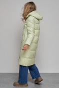 Купить Пальто утепленное молодежное зимнее женское светло-зеленого цвета 52325ZS, фото 18