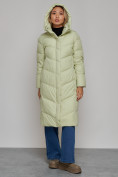 Купить Пальто утепленное молодежное зимнее женское светло-зеленого цвета 52325ZS, фото 5