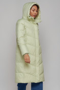 Купить Пальто утепленное молодежное зимнее женское светло-зеленого цвета 52325ZS, фото 6