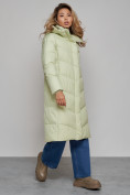 Купить Пальто утепленное молодежное зимнее женское светло-зеленого цвета 52325ZS, фото 9