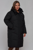Купить Пальто утепленное молодежное зимнее женское черного цвета 52326Ch, фото 11