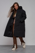 Купить Пальто утепленное молодежное зимнее женское черного цвета 52326Ch, фото 17