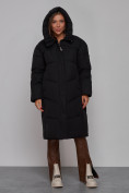 Купить Пальто утепленное молодежное зимнее женское черного цвета 52326Ch, фото 5